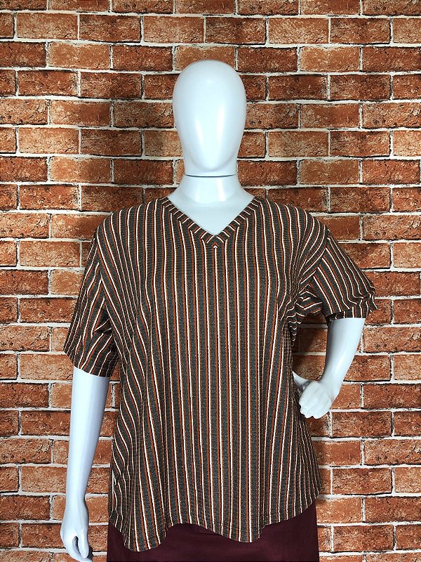 BLUSA LISTRA PLUS SIZE