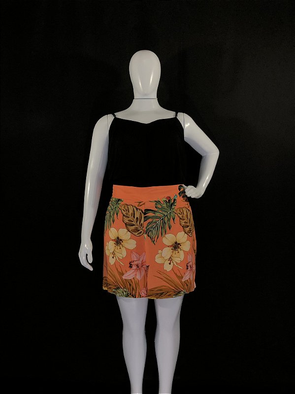 SHORTS FLORAL PLUS SIZE