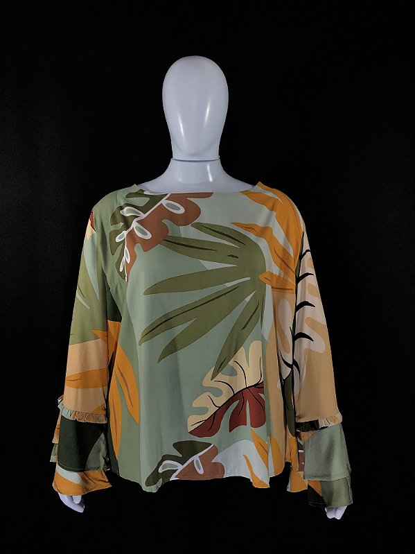 BLUSA MANGA FLARE PLUS SIZE
