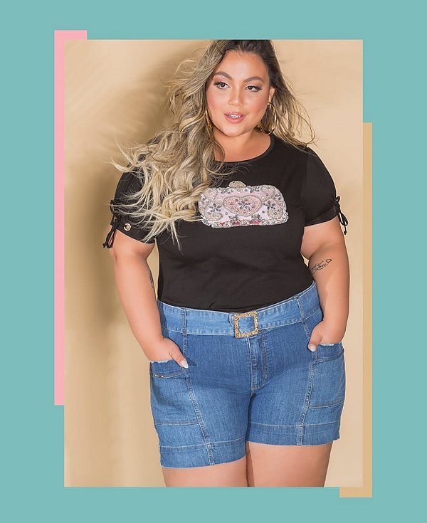 BLUSA DE MALHA PLUS SIZE