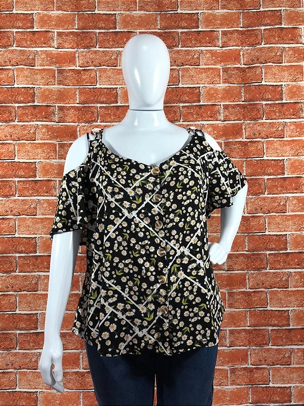 BLUSA MARGARIDA PLUS SIZE