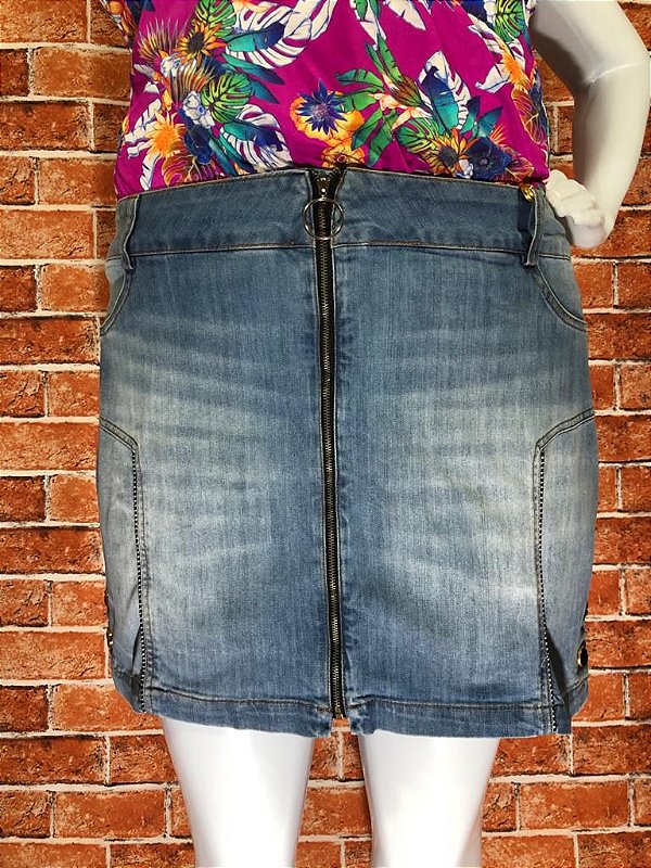 SAIA JEANS COM ZIPER PLUS SIZE