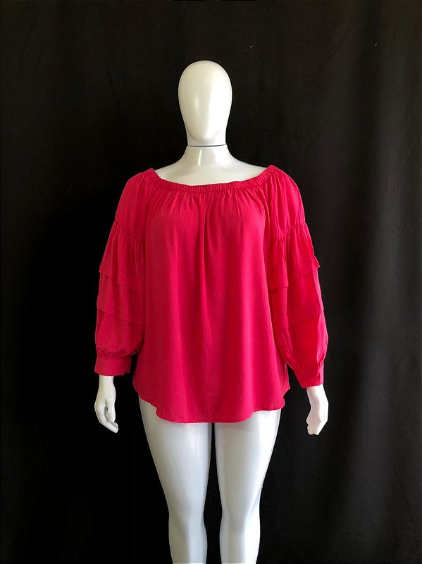 BLUSA CIGANINHA 7/8 PLUS SIZE