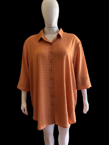 CAMISA MANGA LONGA SOCIAL  PLUS SIZE