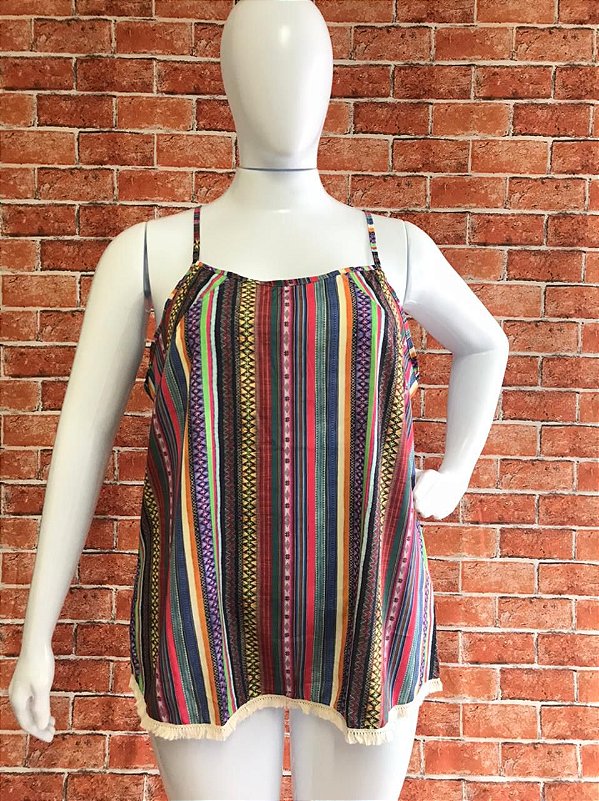 REGATA  ESTAMPA VERTICAL PLUS SIZE