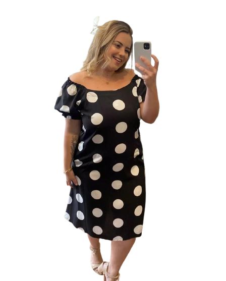 VESTIDO DE POAS CIGANINHA PLUS SIZE