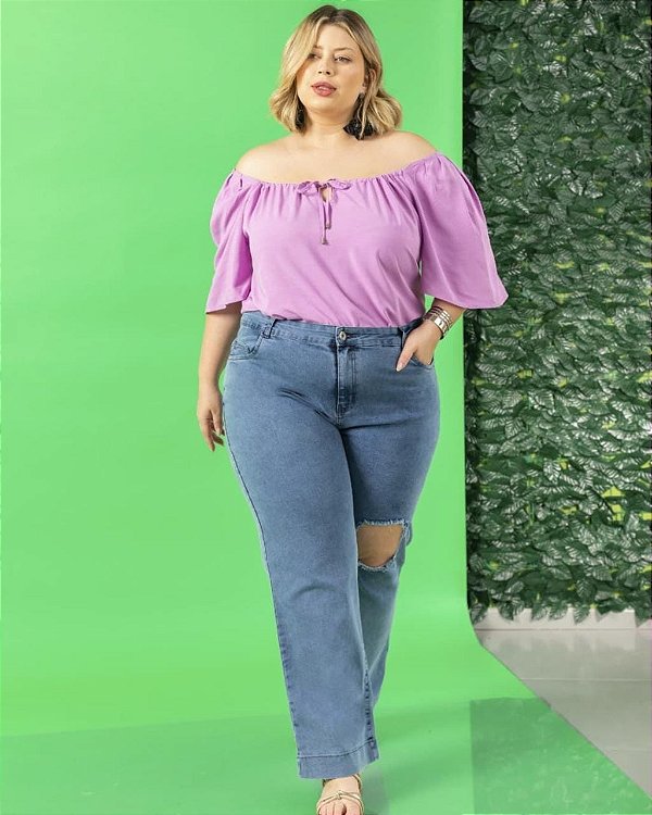 CALÇA JEANS SLIN AZUL CLARO