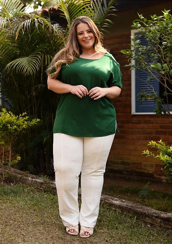 BLUSA VISCOLINHO COM ELASTANO MIX DE ESTAMPA DEC. CANOA E ARGOLAS NAS MANGAS