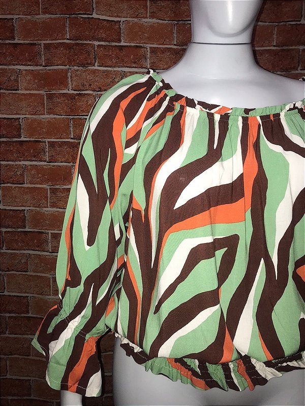 BLUSA VISCOLINHO 3/4 MODELO CIGANINHA