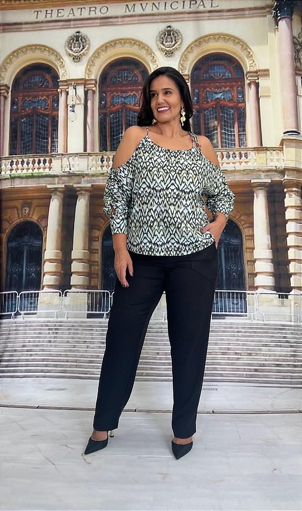 BLUSA OMBRO A OMBRO VERDE