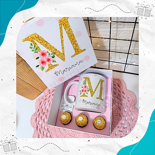 Box Elegance - Kit: Caixa - Caneca - Ferrero Rocher