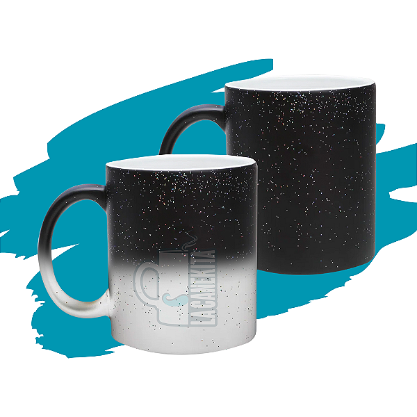Caneca Mágica Personalizada - Com Glitter para Personalizar