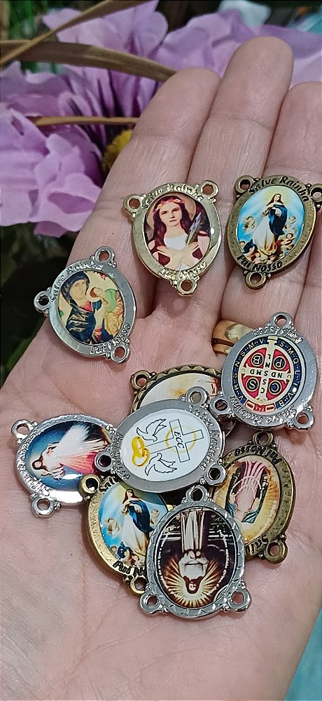 Entremeio Médio Salve Rainha Resinado 2 lados