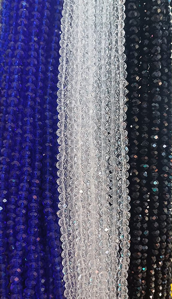 Conta Cristal 6mm Fio (80 contas)