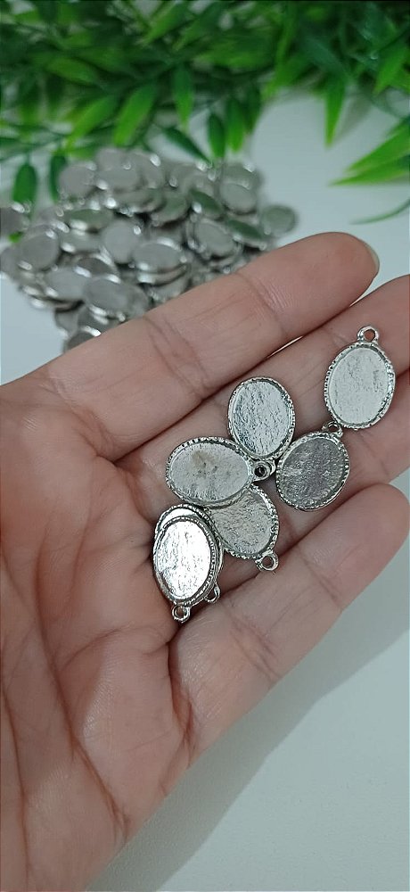 10 Pingentes Oval Pequeno 2 Lados (SEM PERSONALIZAÇÃO)
