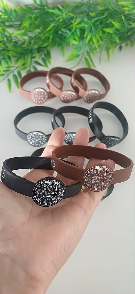 Pulseira São Bento Emborrachada
