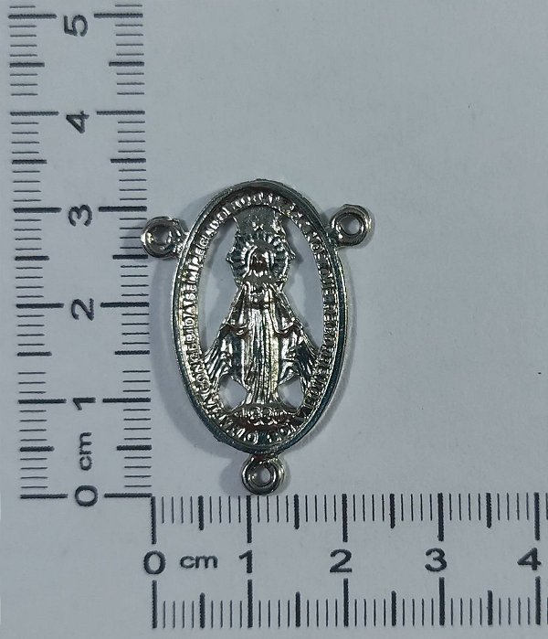 Entremeio Metal Oval Medalha Milagrosa