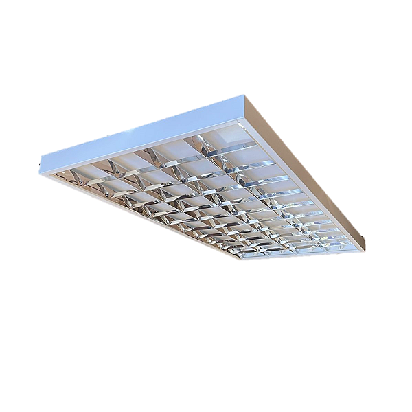 Luminária Comercial Aletada Alto Rendimento de Sobrepor para Lâmpada Led T8 4x 18W 20W