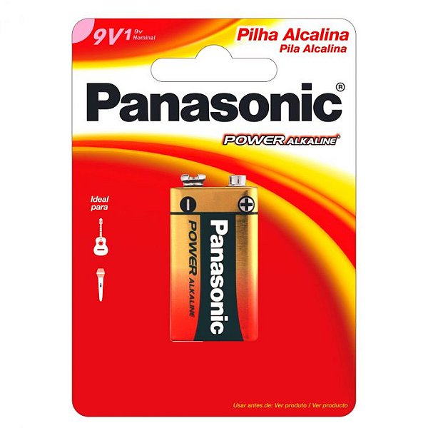 Bateria Alcalina 9V Power Alkaline 6LF22XAB/1B PANASONIC