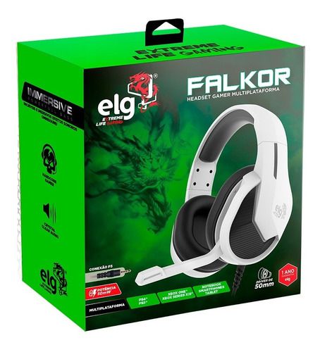Headset Gamer Falkor com Mic 1,2m HGFK ELG