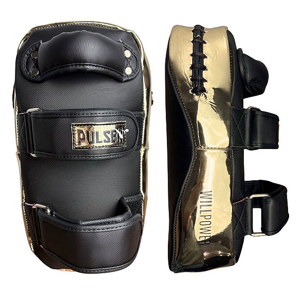PAR DE APARADOR DE CHUTE TRADICIONAL - PRETO COM DOURADO - PULSER