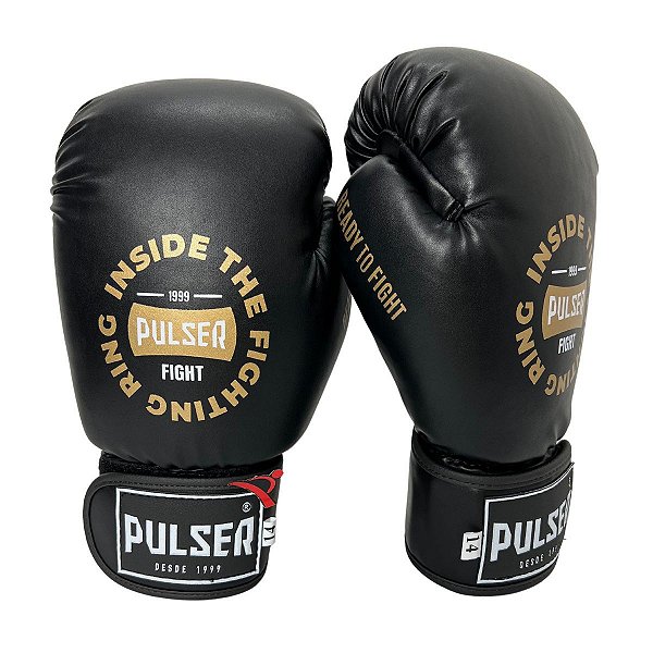 Luva de Boxe / Muay Thai 14oz PU - Preto com Dourado Inside Pro - Pulser -  PRALUTA SHOP - Sua Loja de Equipamentos de Luta