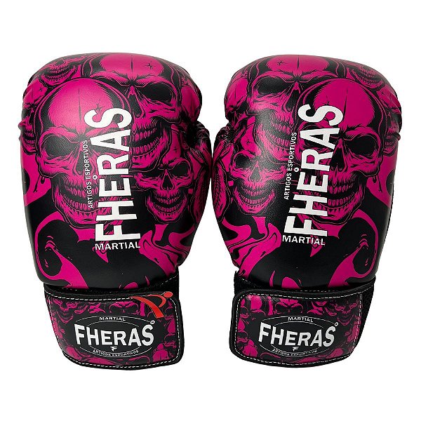 Luva de Boxe / Muay Thai 10oz Sintético Top - Caveira Rosa - Fheras -  PRALUTA SHOP - Sua Loja de Equipamentos de Luta