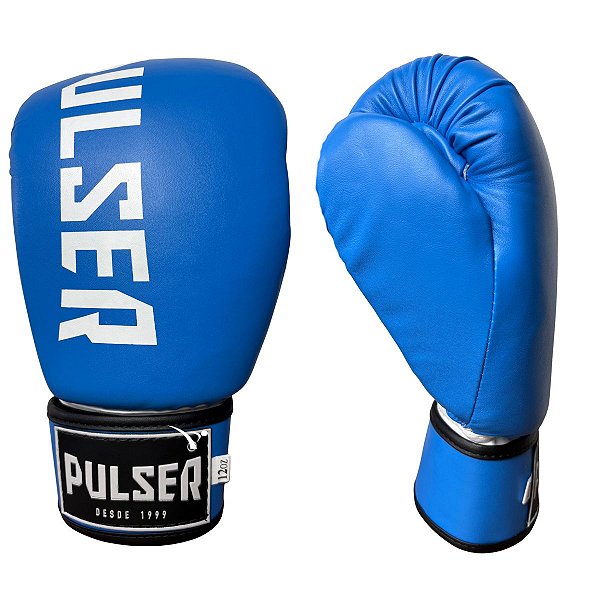 LUVA 12OZ PU - AZUL COM BRANCO MINIMAL ADOMA - PULSER