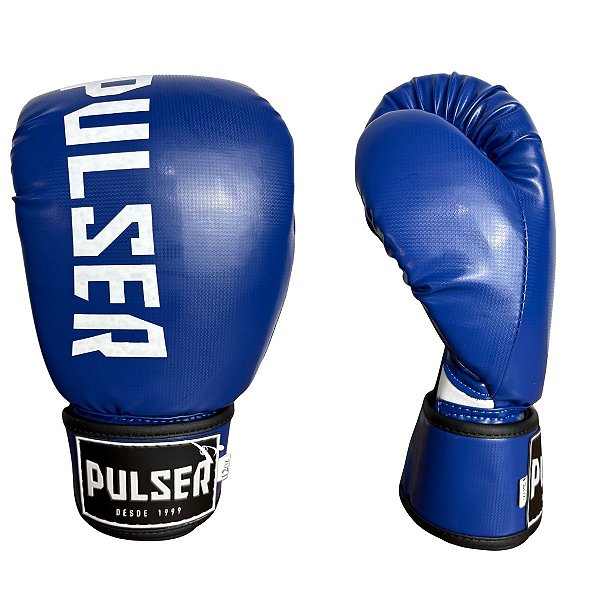 LUVA 12OZ PU - AZUL COM BRANCO MINIMAL ADOMA - PULSER