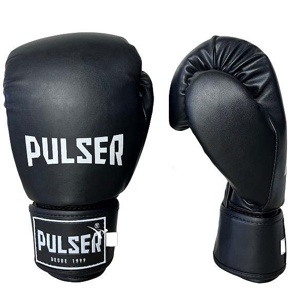 LUVA 12OZ PU - PRETO COM BRANCO MINIMAL ADOMA - PULSER