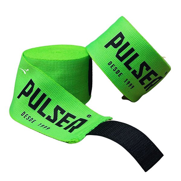 PAR BANDAGEM ATADURA ELÁSTICA - VERDE NEON - PULSER