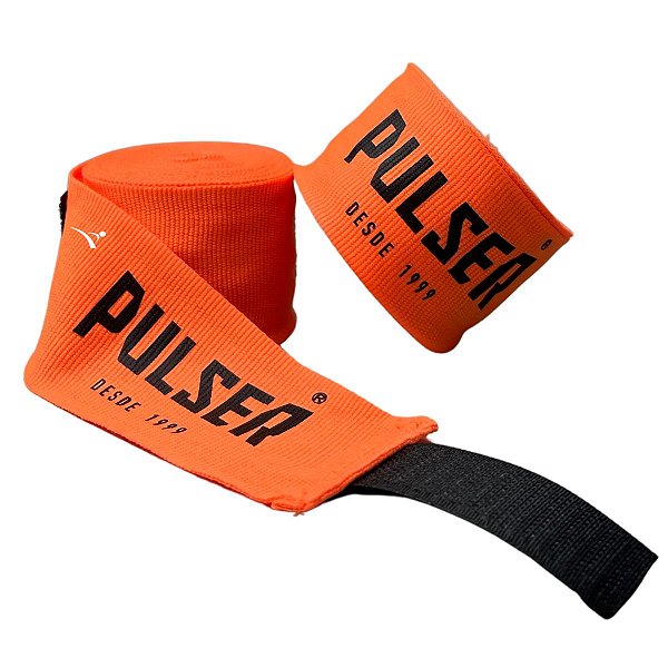 PAR BANDAGEM ATADURA ELÁSTICA - LARANJA NEON - PULSER