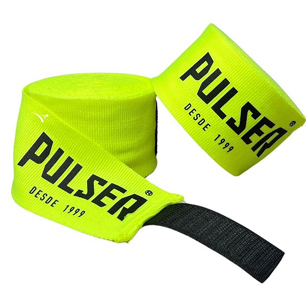 PAR BANDAGEM ATADURA ELÁSTICA - AMARELO NEON - PULSER