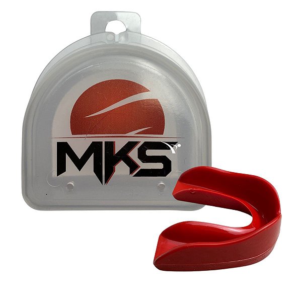 PROTETOR BUCAL SIMPLES C/ ESTOJO - VERMELHO - MKS