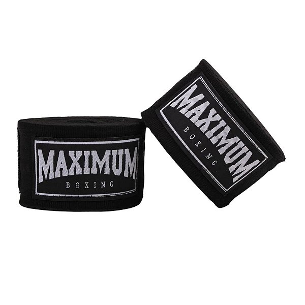 PAR BANDAGEM ATADURA ELÁSTICA - PRETO - MAXIMUM