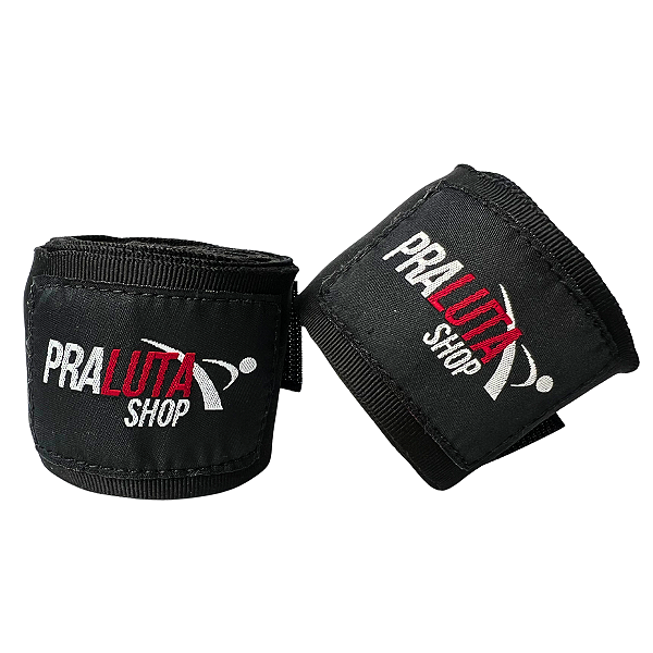 PAR BANDAGEM ATADURA ELÁSTICA - PRETO - PRALUTA