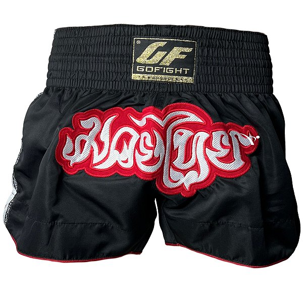 SHORT FIGHT MUAY THAI - TOP SERIES PRETO - GO FIGHT