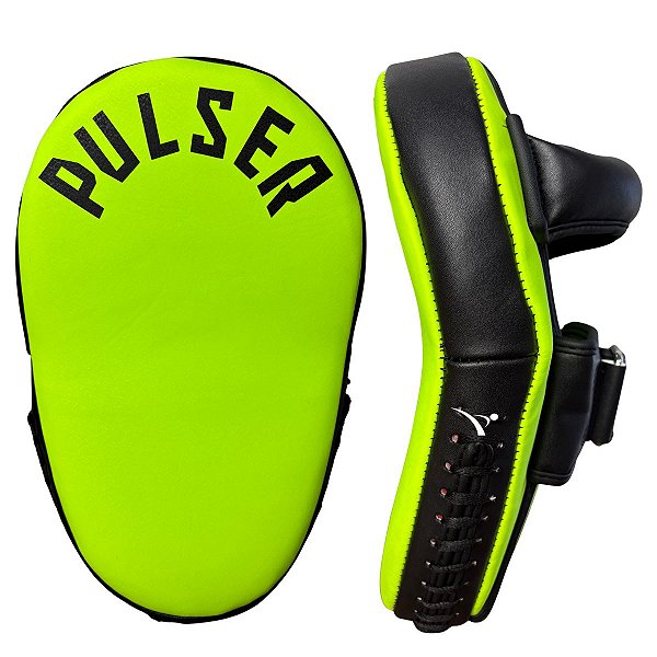 MANOPLA LONGA C/ PEGADOR - PRETO COM VERDE LIMÃO - PULSER