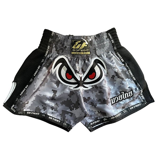 SHORT FIGHT MUAY THAI - TOP SERIES BAD FACE CAMUFLADO - GO FIGHT