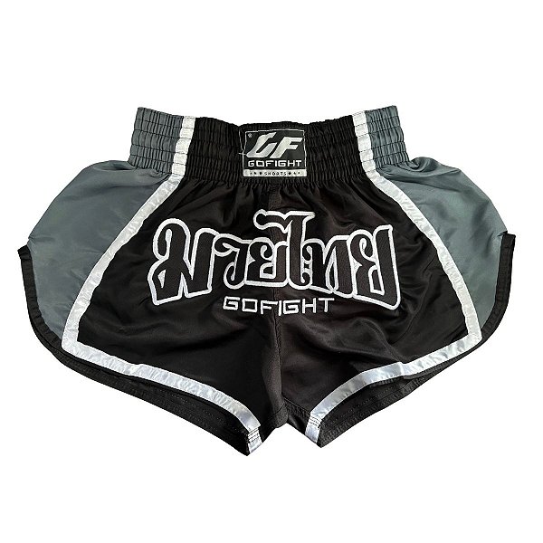 SHORT FIGHT MUAY THAI - GRAFIT BLACK - GO FIGHT