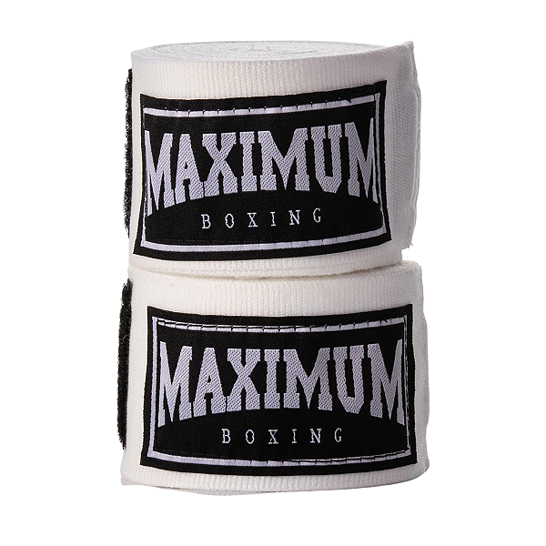 PAR BANDAGEM ATADURA ELÁSTICA - BRANCO - MAXIMUM
