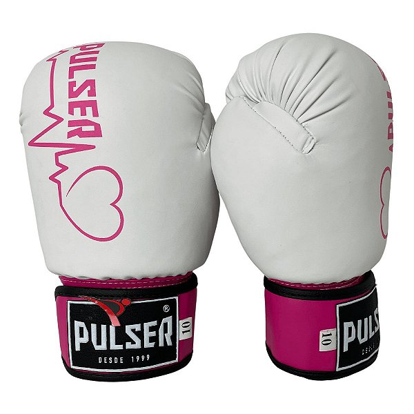 Luva de Boxe / Muay Thai Feminina 10oz PU - Branco com Rosa Coração -  Pulser - PRALUTA SHOP - Sua Loja de Equipamentos de Luta