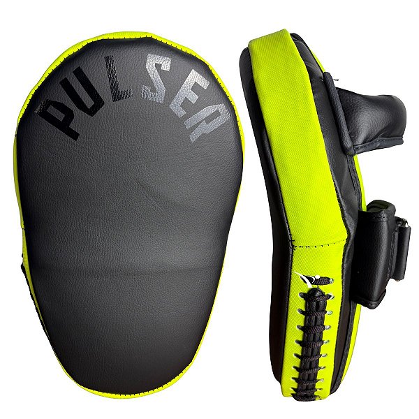 MANOPLA LONGA C/ PEGADOR - PRETO COM VERDE LIMÃO - PULSER