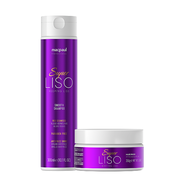 Kit Shampoo 300ml Máscara 250g Super Liso