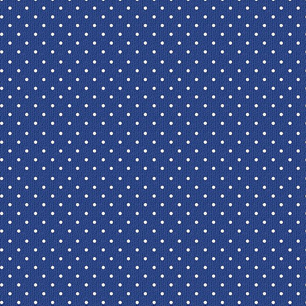 Sintético Corano Estampado Bolinhas Azul Marinho - 1,40Mt de Largura