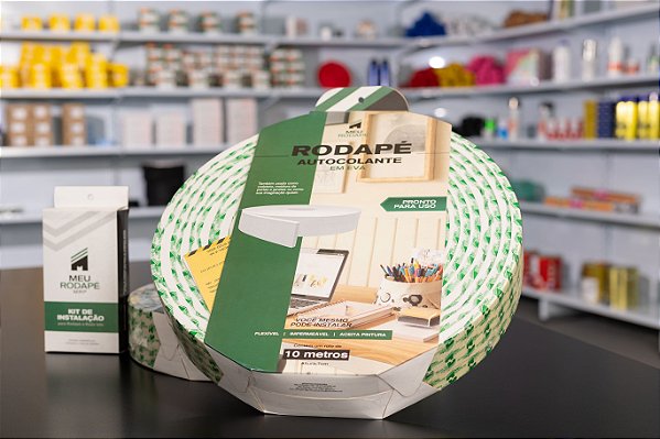 Rodapé Autocolante RP43 Liso 7cm (Rolo com 10 metros)