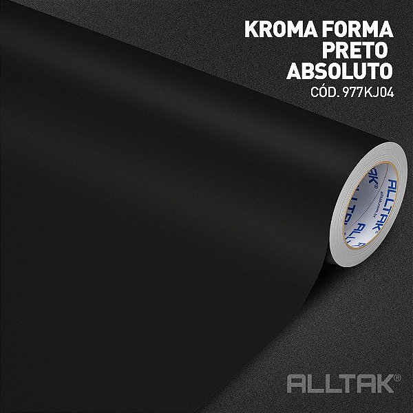 Revestimento Vinílico Kroma Forma Preto Absoluto - 1,20mt De Largura