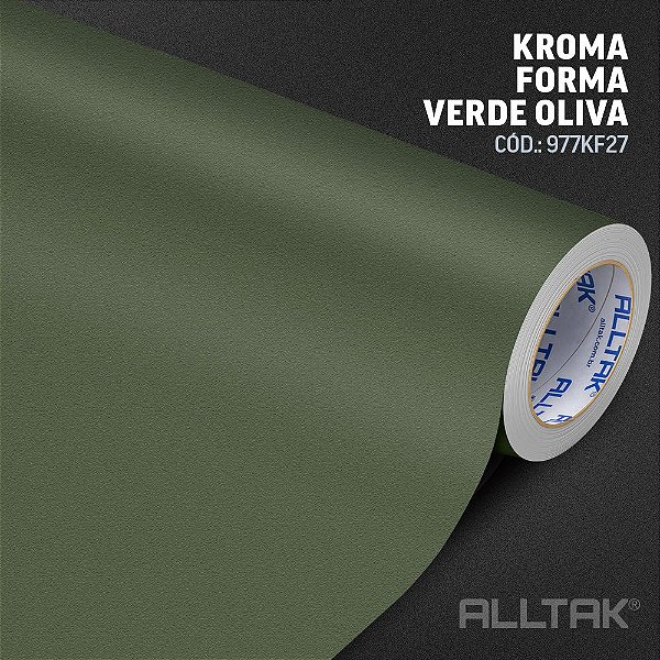 Revestimento Vinílico Kroma Forma Verde Oliva - 1,20mt De Largura