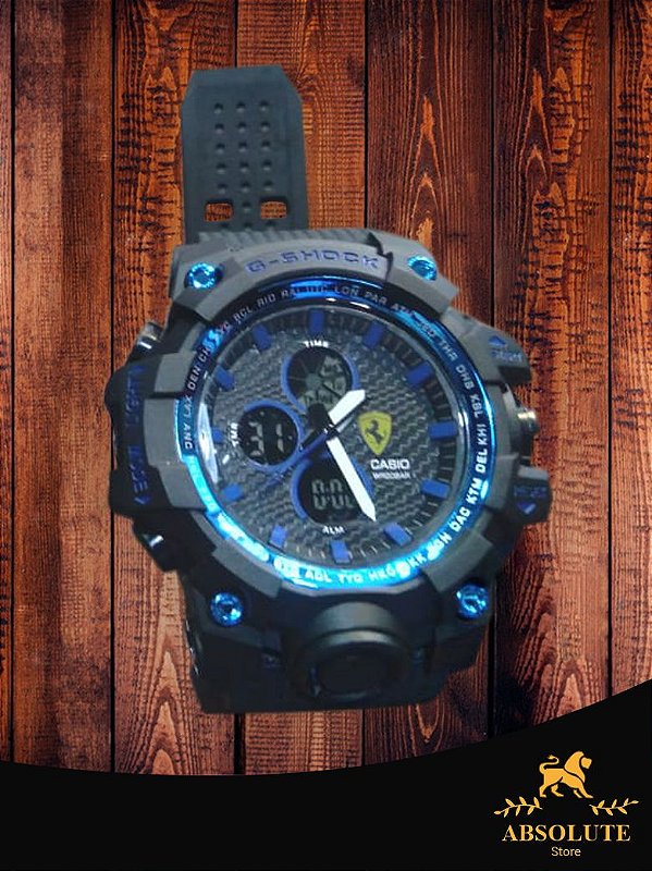 Relogio G-Shock Casio cor Preto e Azul
