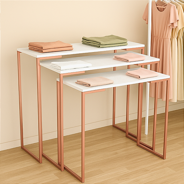 Mesas Expositoras para Loja - 3 peças